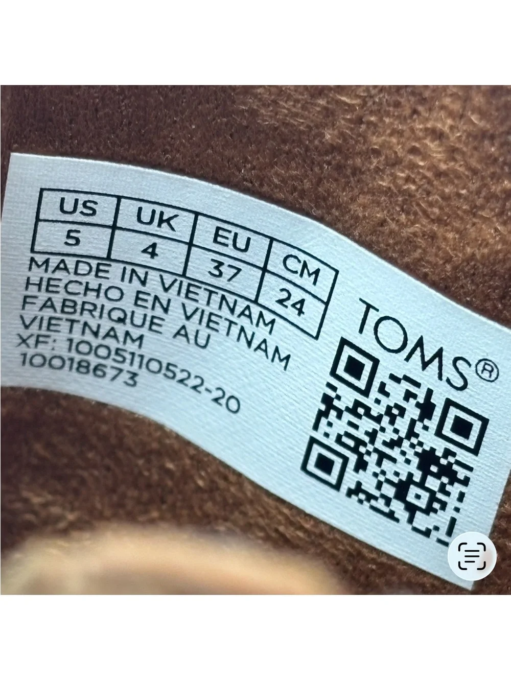 TOMS Kelsey Chestnut 2” Wedge Ankle Boots Chelsea Style Girls Size 5M Side Zip